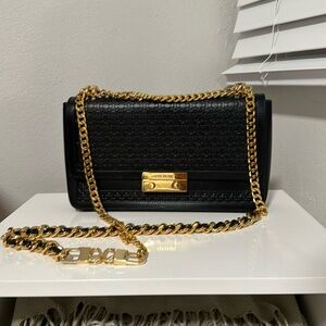 Carolina Herrera black and gold purse Original